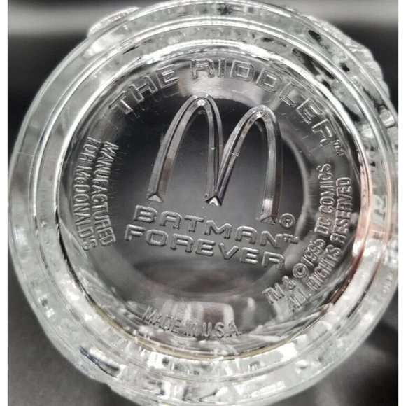 1995 McDonalds Batman Forever "The Riddler" Glass Mug - Excellent Condition - Picture 5 of 7